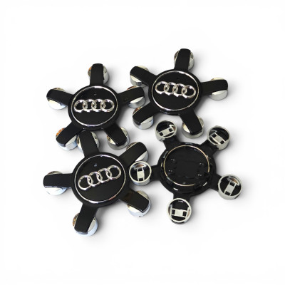 Ковпачки (заглушки) в диски Audi, чорний глянець 69\60мм 8R0 601165